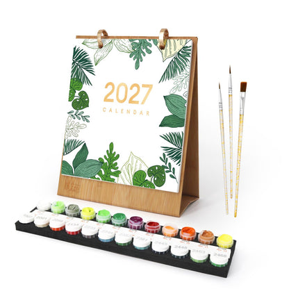 2027 Malen nach Zahlen Tischkalender | Pflanzen Edition
