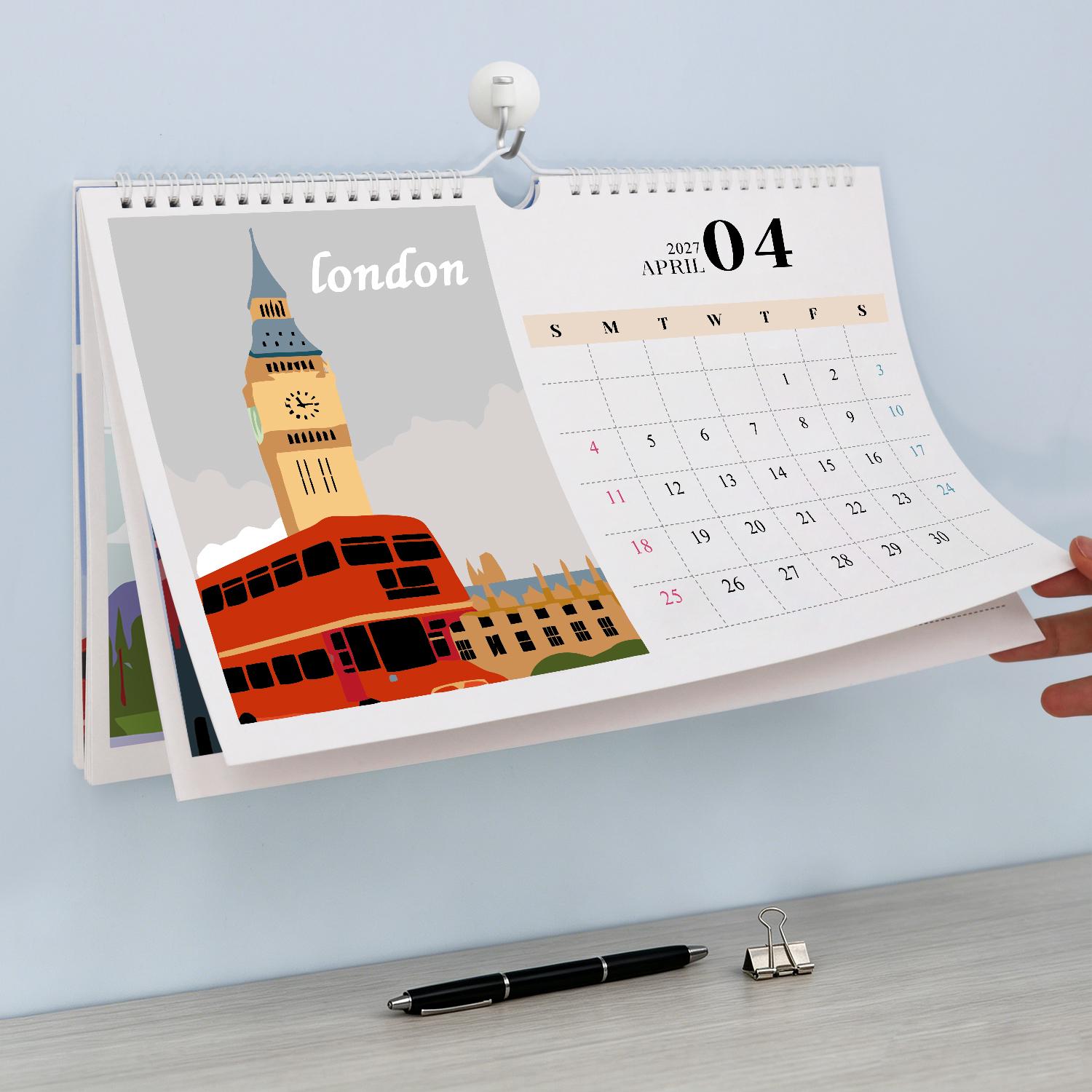 2027 Malen nach Zahlen Kalender | Berühmte Monumente Edition