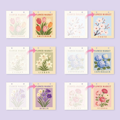 2027 Malen nach Zahlen Tischkalender | Blumenmarkt-Edition