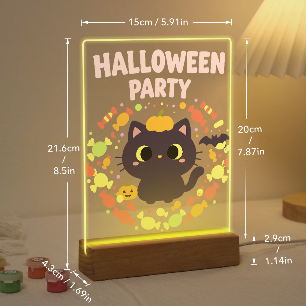 Malen nach Zahlen Halloween Lampe – Kürbispfoten