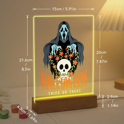 Malen nach Zahlen Halloween Lampe – Verfluchter Totenkopf