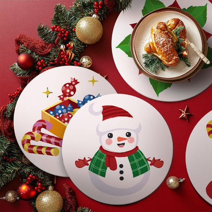 Malen nach Zahlen - 4 Tischsets | Weihnachtsset