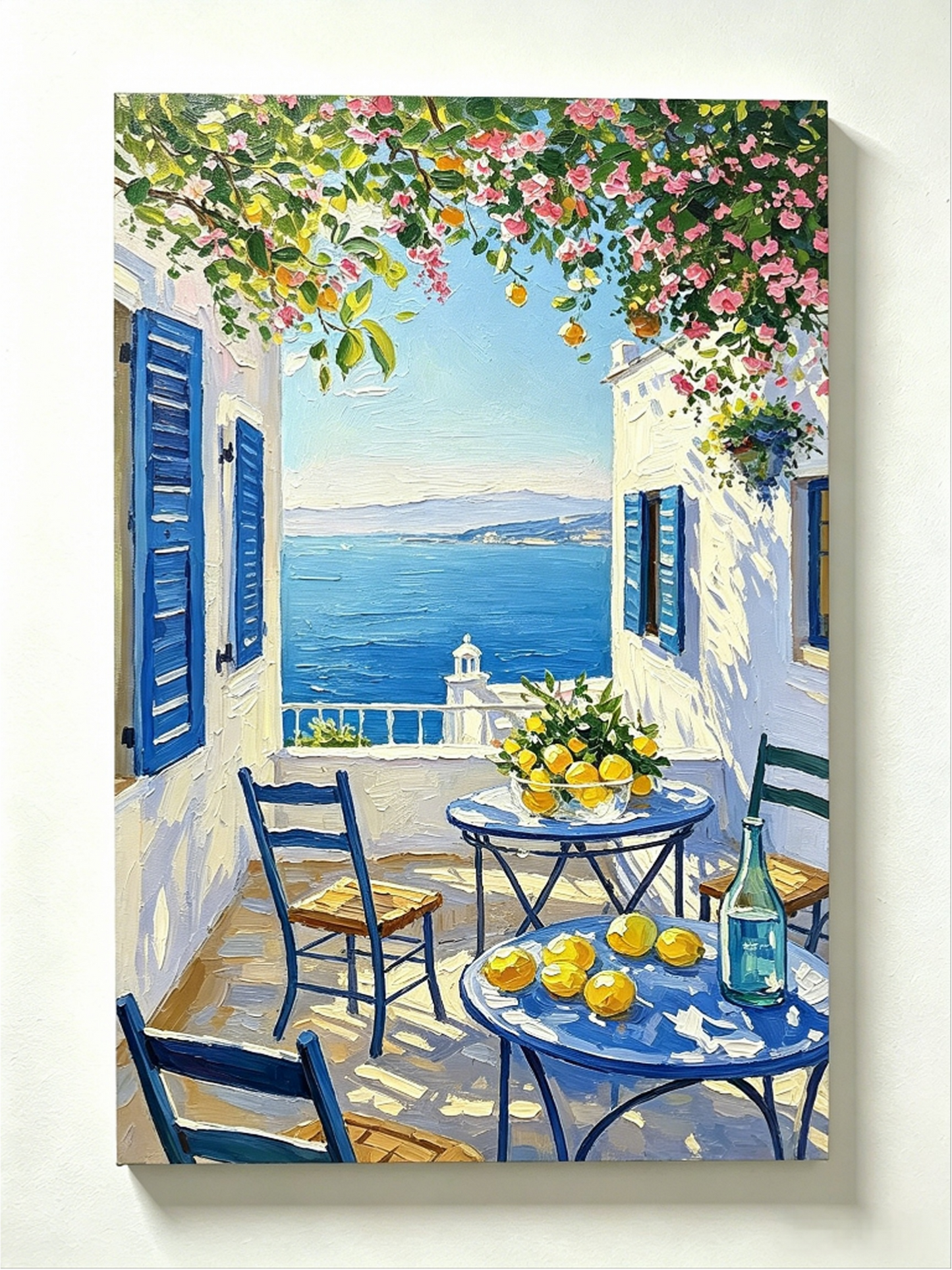Terrasse am Ägäischen Meer - Malen nach Zahlen