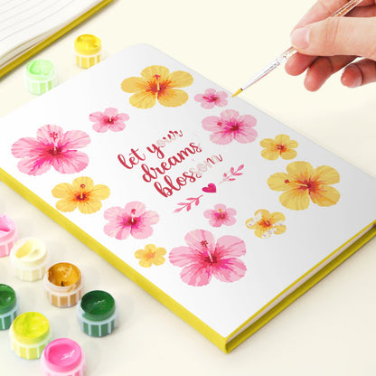 Malen nach Zahlen Notizbuch – Tropische Blüten