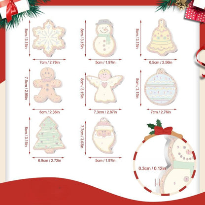 Malen nach Zahlen - 8 Weihnachtsanhängern | Winter-Set