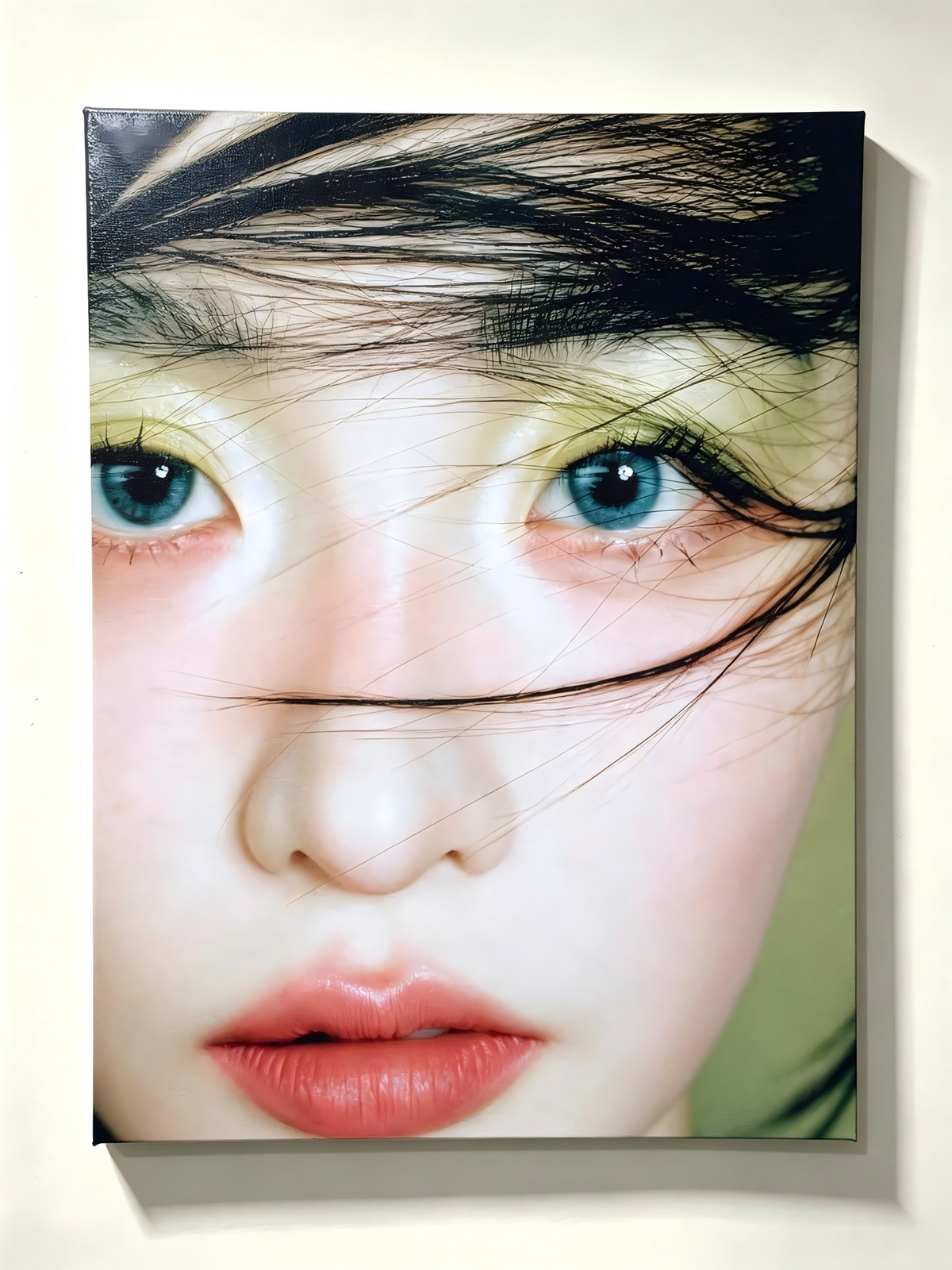 Mystisches Porträt mit blauen Augen- Malen nach Zahlen
