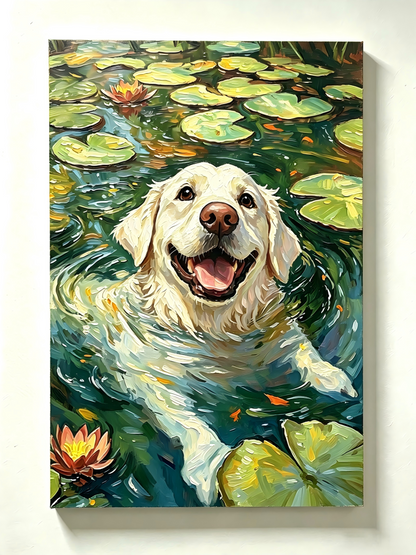 Glücklicher Golden Retriever - Malen nach Zahlen