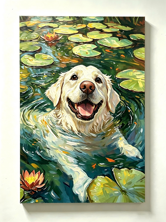 Glücklicher Golden Retriever - Malen nach Zahlen