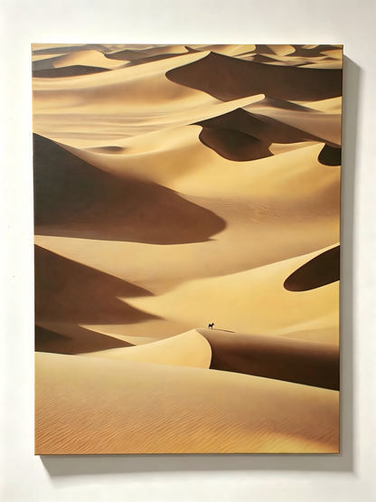 Minimalistische Wüstenlandschaft- Malen nach Zahlen