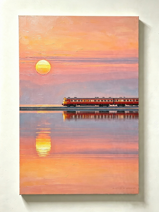 Die Reise des Sonnenuntergangs- Malen nach Zahlen