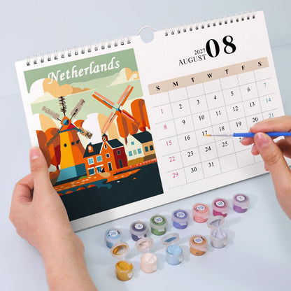 2027 Malen nach Zahlen Kalender | Berühmte Monumente Edition