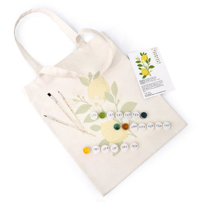 Malen nach Zahlen Totebag – Zitronenpflanze
