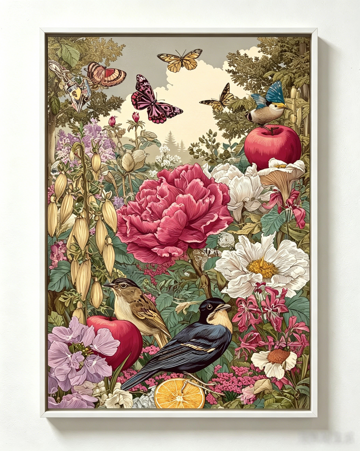 Vintage Blumen- und Vogelgarten – Malen nach Zahlen für Erwachsene