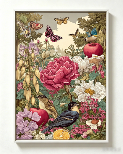 Vintage Blumen- und Vogelgarten – Malen nach Zahlen für Erwachsene