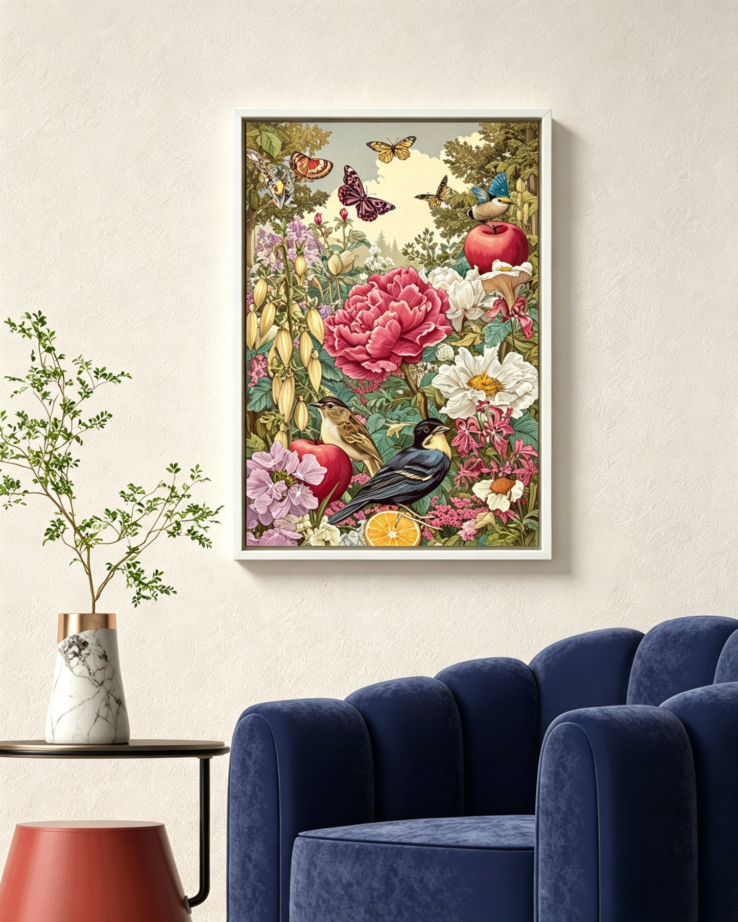 Vintage Blumen- und Vogelgarten – Malen nach Zahlen für Erwachsene