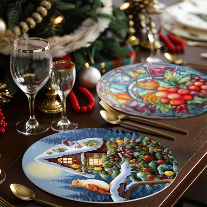 Malen nach Zahlen - 4 Tischsets | Winter-Motiv