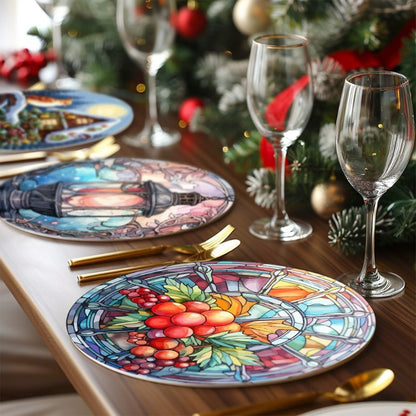 Malen nach Zahlen - 4 Tischsets | Winter-Motiv