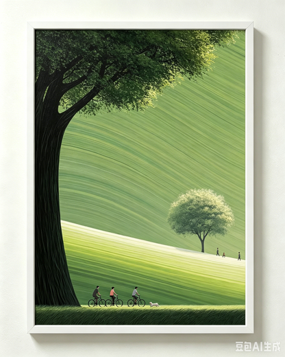 Sommerliche Fahrradfahrt- Malen nach Zahlen