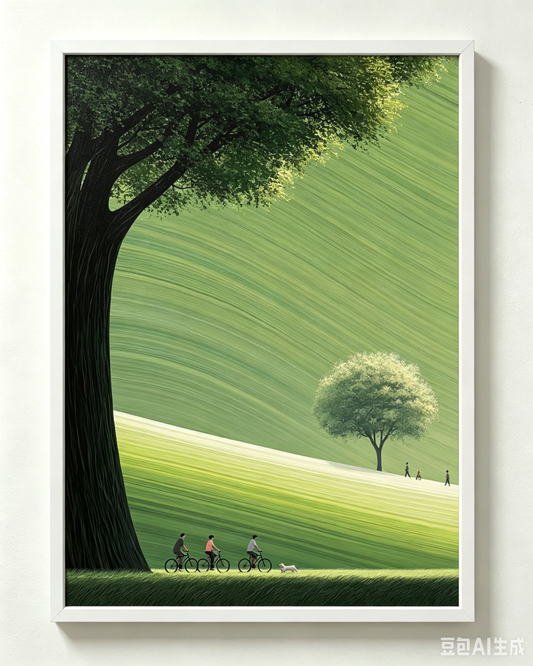 Sommerliche Fahrradfahrt- Malen nach Zahlen