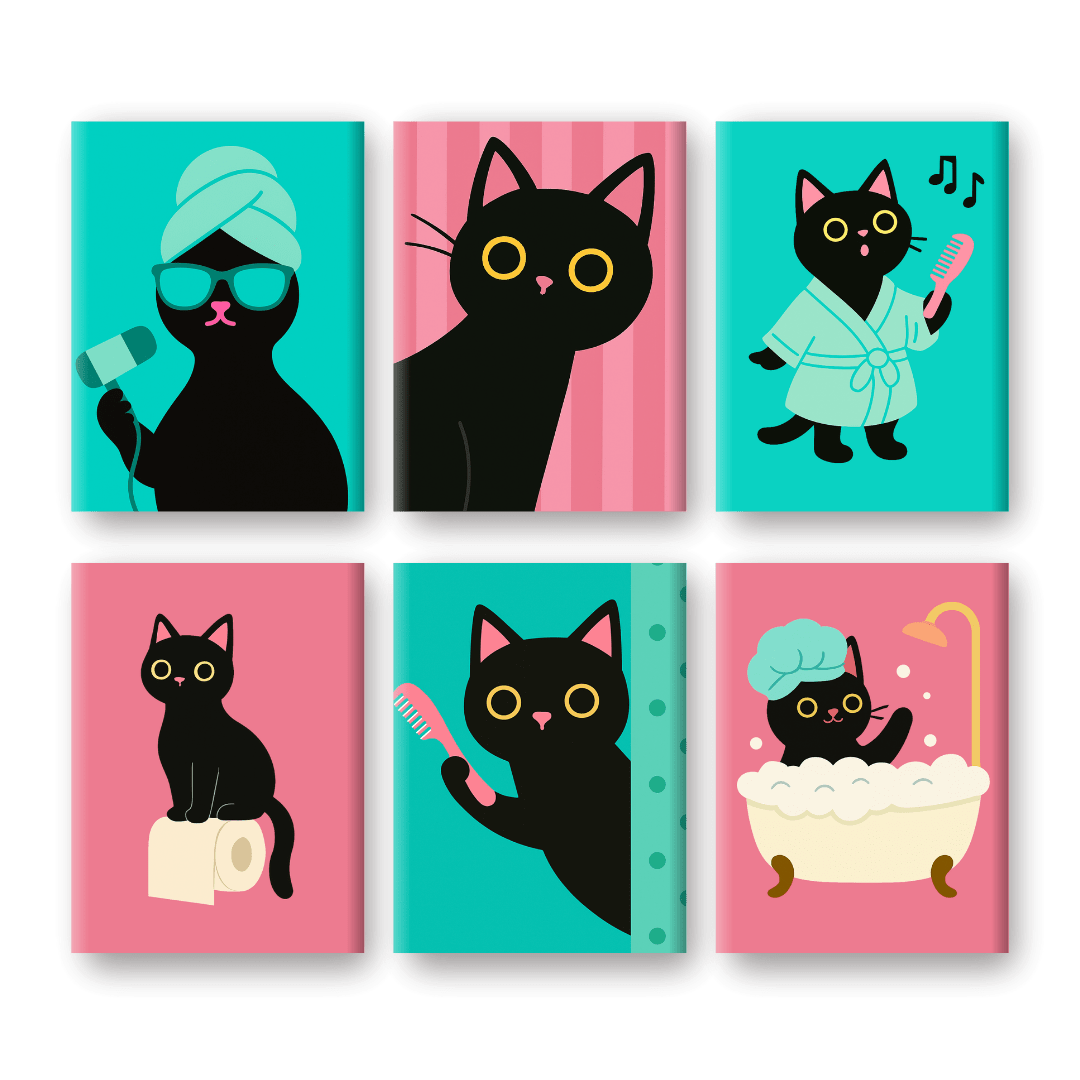 Badezimmer-Katzen