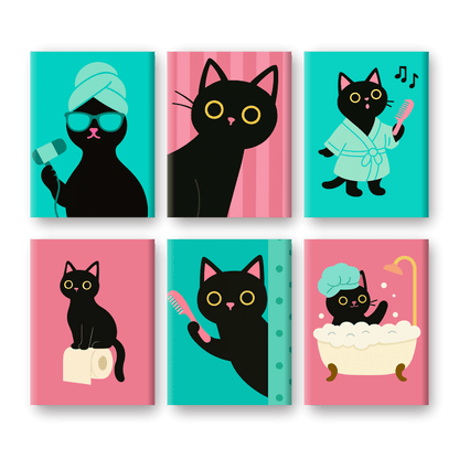 Badezimmer-Katzen