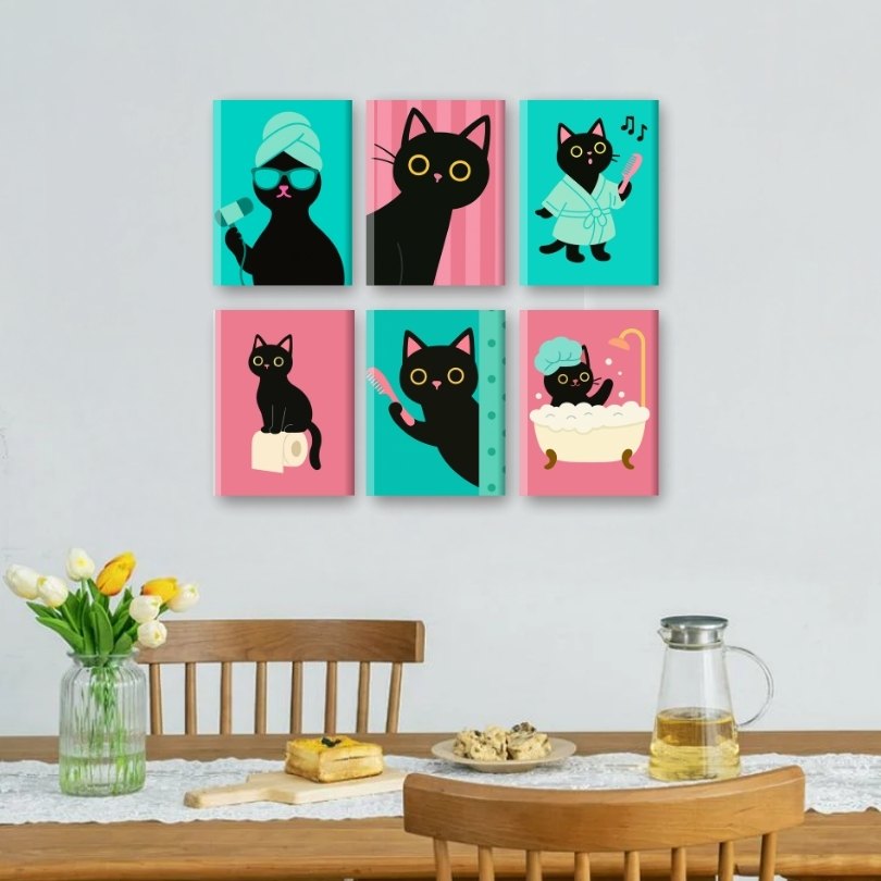 Badezimmer-Katzen