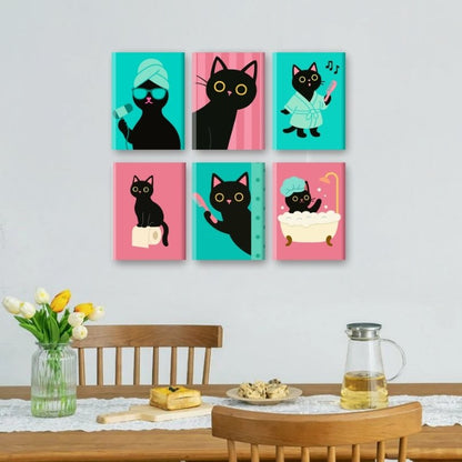 Badezimmer-Katzen