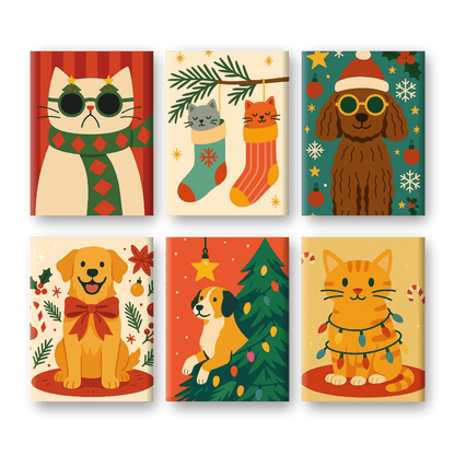 Katzen und Hunde Weihnachts