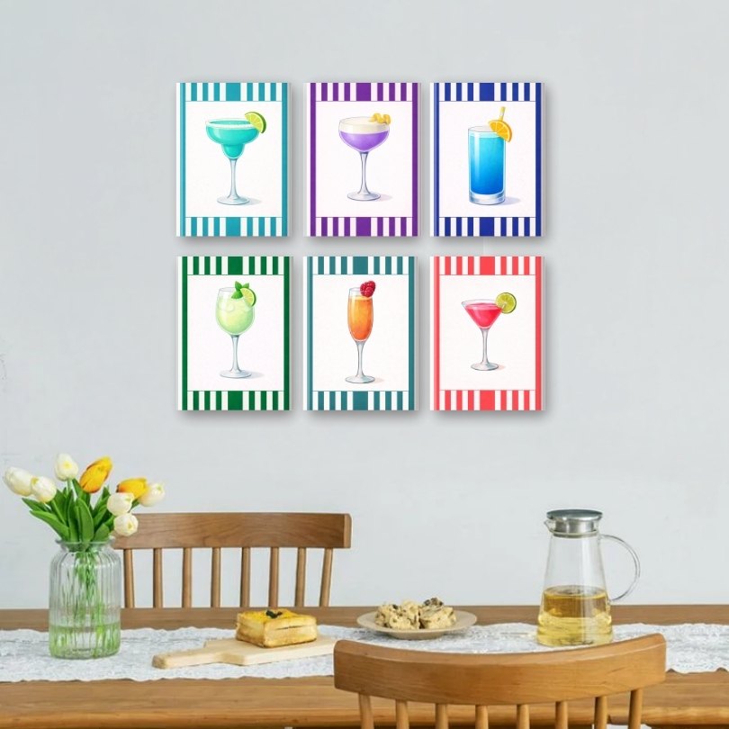 Buntes Gestreiftes Cocktail