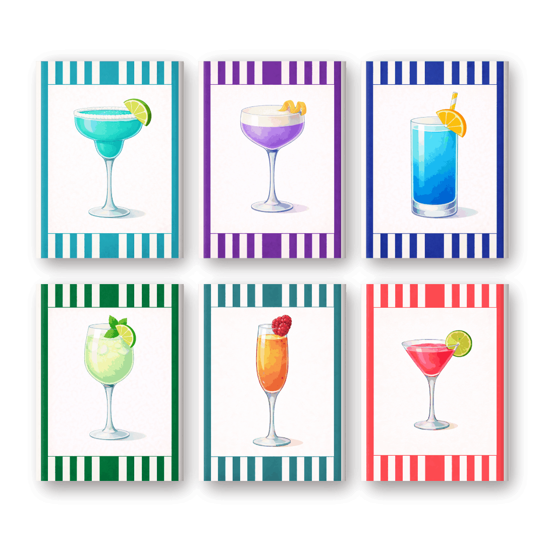 Buntes Gestreiftes Cocktail