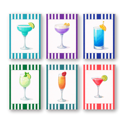 Buntes Gestreiftes Cocktail