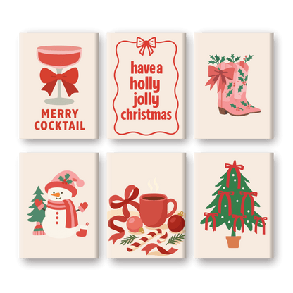 Rotes und Rosafarbenes Weihnachts
