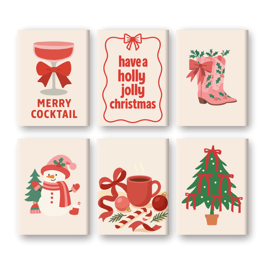 Rotes und Rosafarbenes Weihnachts