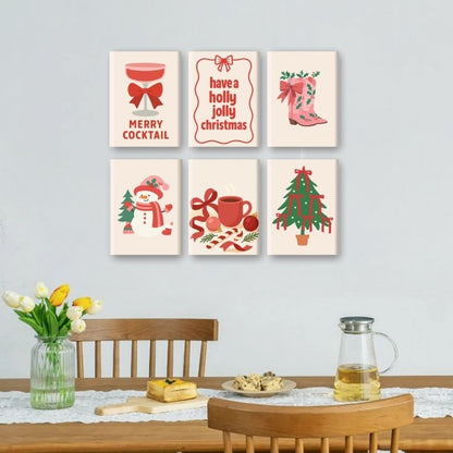 Rotes und Rosafarbenes Weihnachts