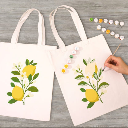 Malen nach Zahlen Totebag – Zitronenpflanze