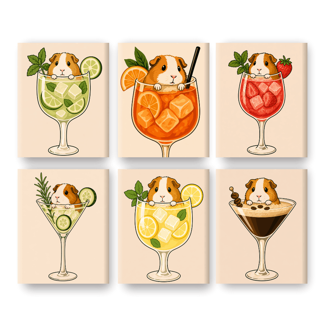 Meerschweinchen in Cocktails