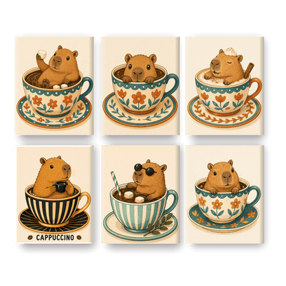 Capybaras in Tassen