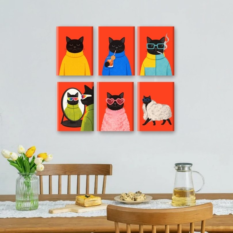 Elegantes Schwarze-Katzen