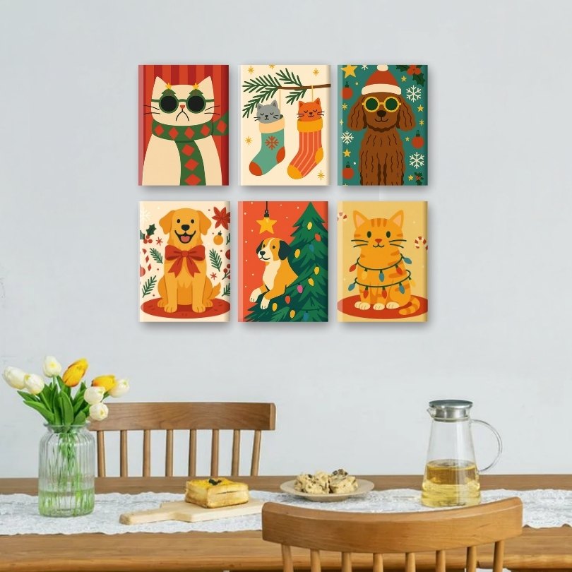 Katzen und Hunde Weihnachts