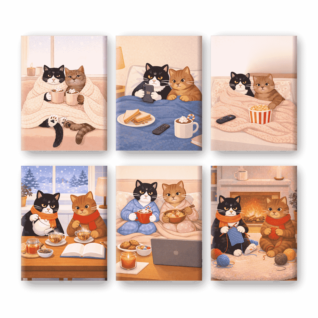 Gemütliche Katzen