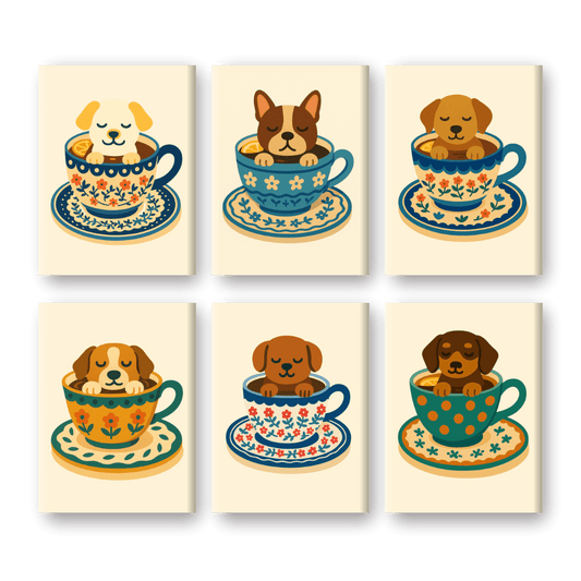 Hunde in Kaffeetassen