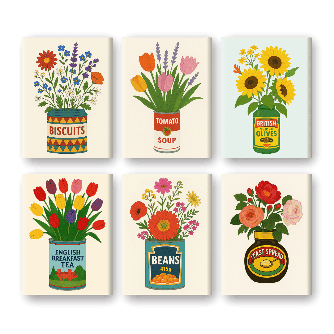 Blumen in Dosen