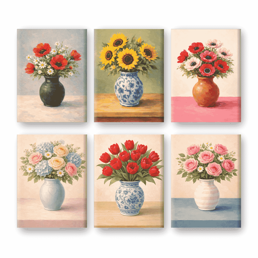 Blumen in Vasen