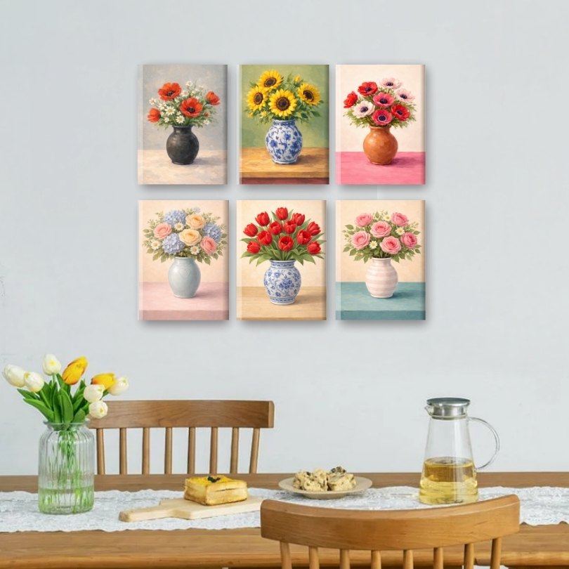 Blumen in Vasen