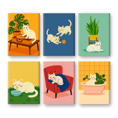 Weißes Katzen