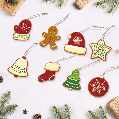 Malen nach Zahlen - 8 Weihnachtsanhängern | Winter-Set