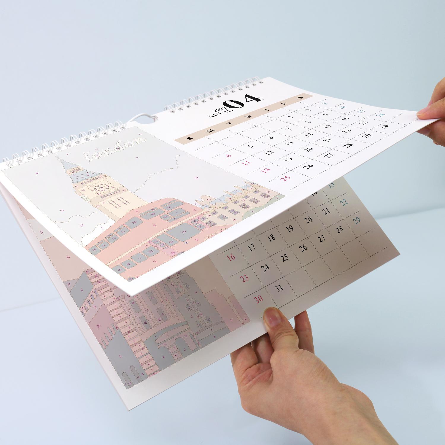 2027 Malen nach Zahlen Kalender | Berühmte Monumente Edition