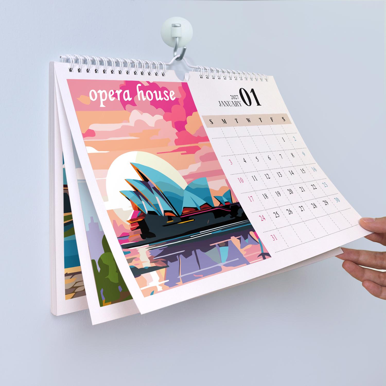 2027 Malen nach Zahlen Kalender | Berühmte Monumente Edition