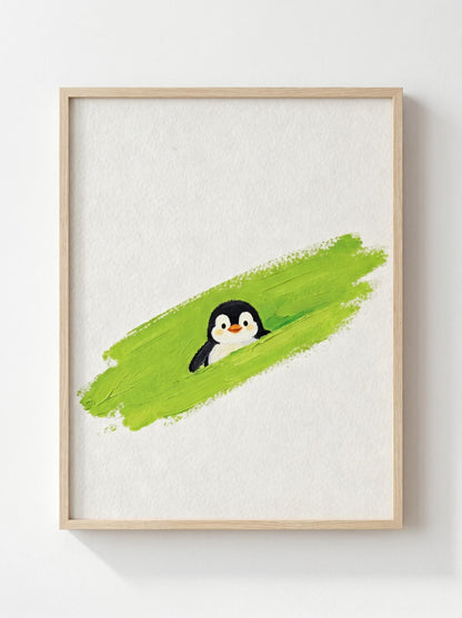 Niedlicher Pinguin – Malen nach Zahlen für Kinder