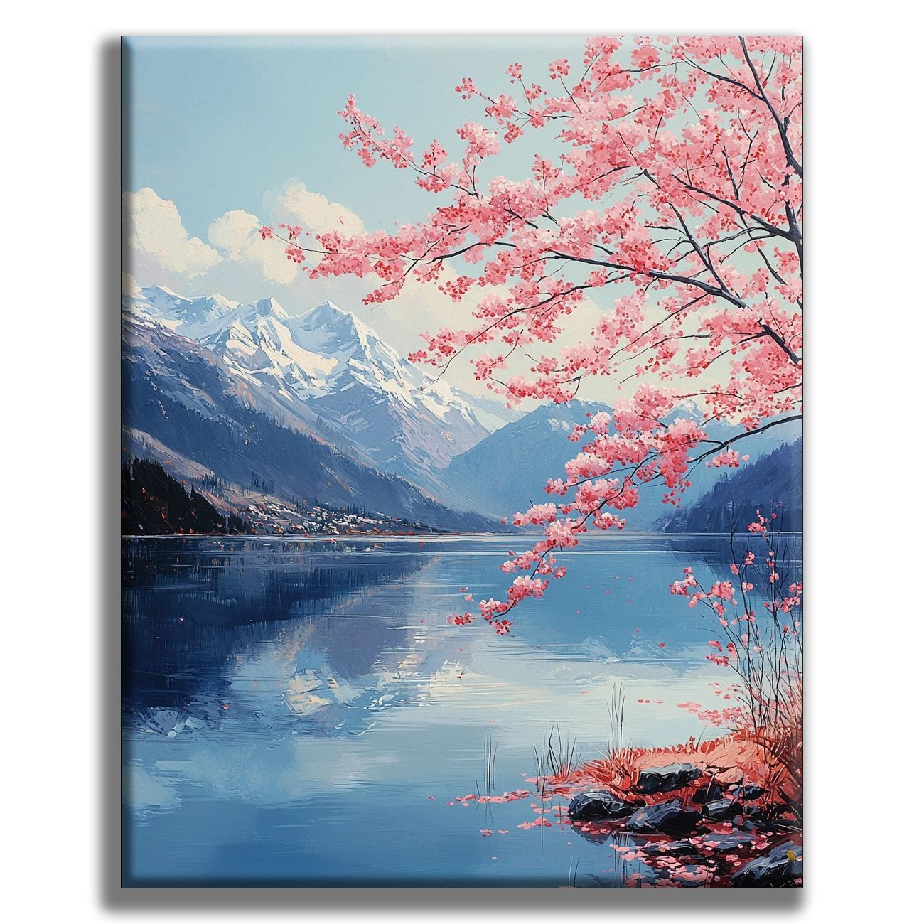 Alpenglanz im FrÃ¼hling - Malen nach Zahlen